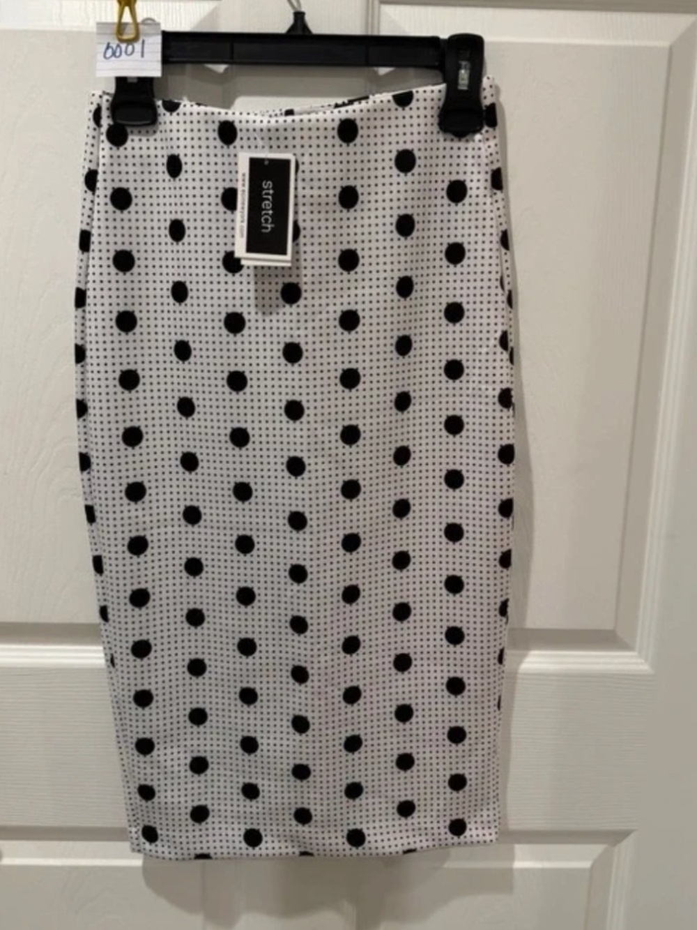Knee Length Pencil Skirt, polka dots NWT